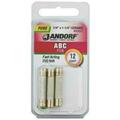 Jandorf UL Class Fuse, ABC Series, Fast-Acting, 12A, 250V AC 3397601